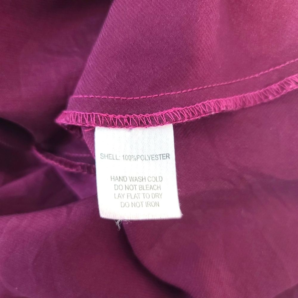 House Of Harlow 1960 Wine Satin Crinkled High-Neck Sleeveless Slip Dress - Picture 5 of 8
